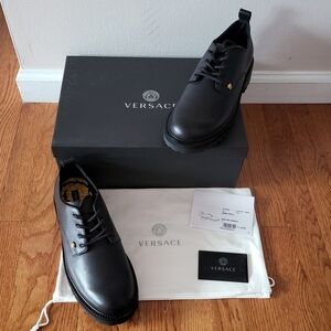 Versace Men's Black Leather Shoes